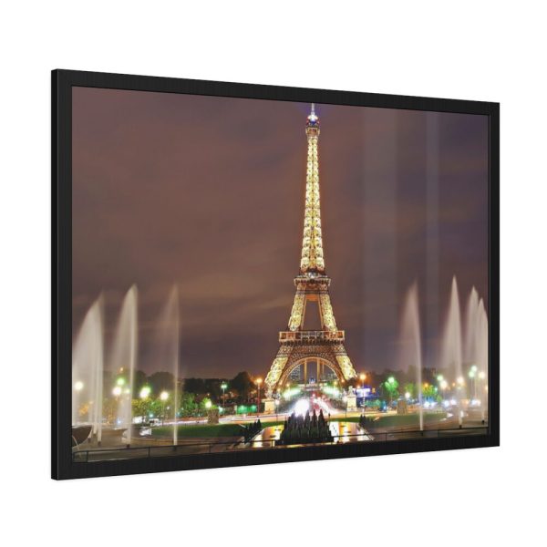 93855-53.jpg Eiffel Tower Lights and Fountains Framed Poster