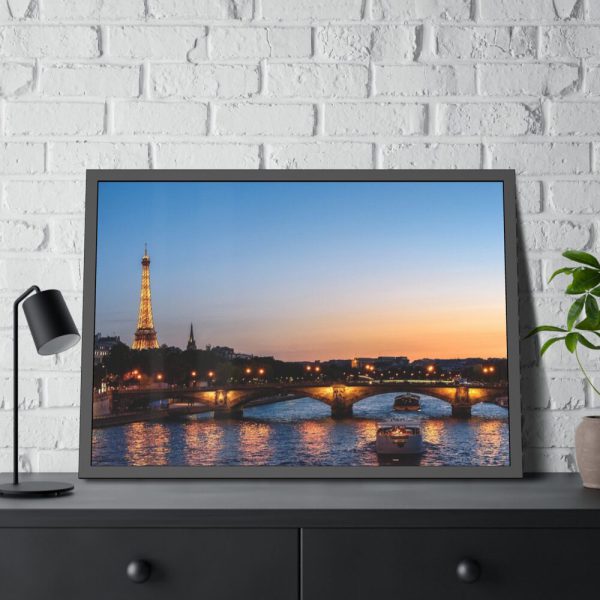 93855-63.jpg Eiffel Tower in Sunset Framed Poster