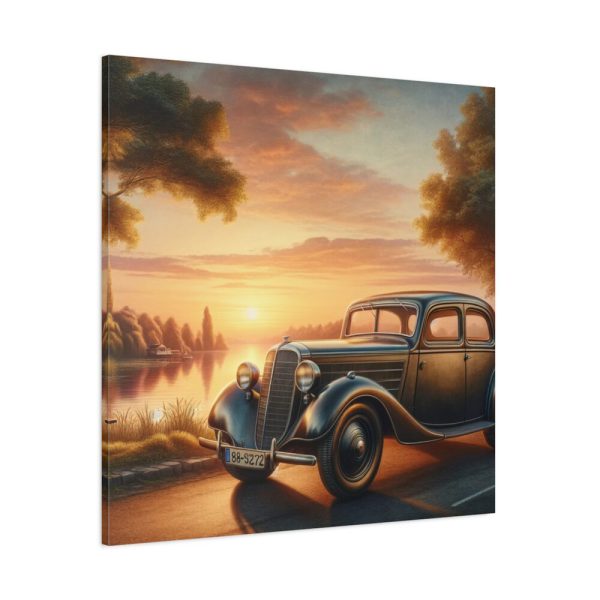 101419-30.jpg Vintage Car Parked on the Road Standard Canvas