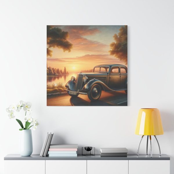 101419-32.jpg Vintage Car Parked on the Road Standard Canvas