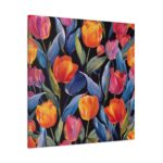 Colorful Tulip Pattern Standard Canvas