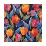 Colorful Tulip Pattern Standard Canvas - Image 2