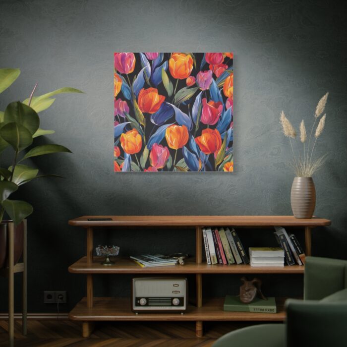 Colorful Tulip Pattern Standard Canvas - Image 5