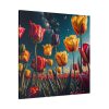 Tulips Under Sky Night Standard Canvas