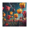 Tulips Under Sky Night Standard Canvas