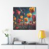 Tulips Under Sky Night Standard Canvas