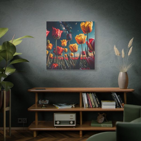 Tulips Under Sky Night Standard Canvas