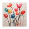 Colorful Abstract Tulips Art Standard Canvas