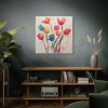 Colorful Abstract Tulips Art Standard Canvas