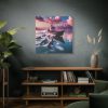 101419-94.jpg Dolphins And Ship Art Print Standard Canvas
