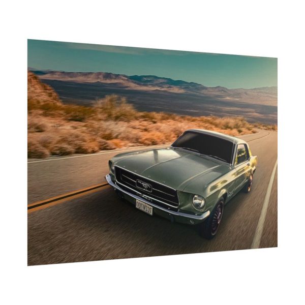 101875-137.jpg Mustang on the Road Poster