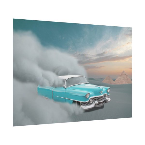 101875-152.jpg Cadillac in Desert Poster