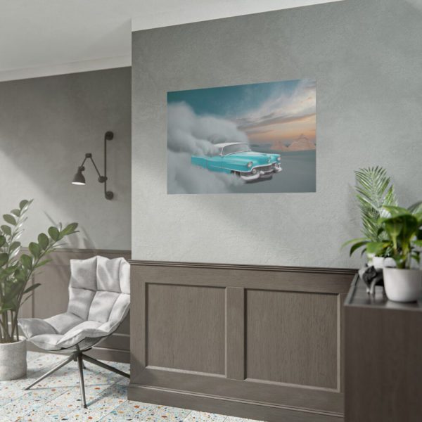 101875-154.jpg Cadillac in Desert Poster