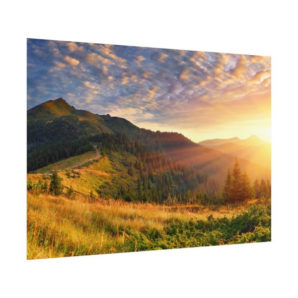 Beautiful Mountain Glow in Sunset Poster