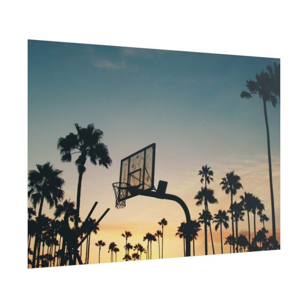 101875-217.jpg Silhouettes of a Basketball Court Poster
