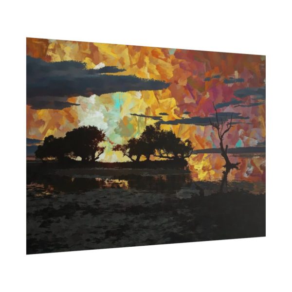 Landcape Sunset in Summer Poster
