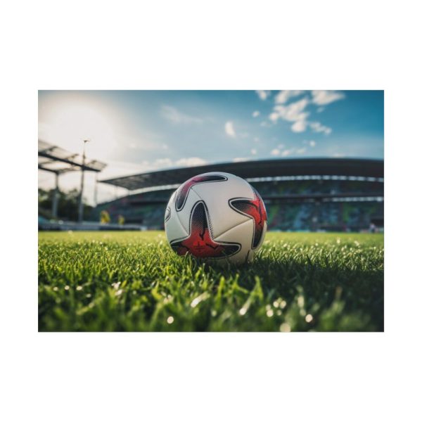 Soccer Ball On The Field Poster