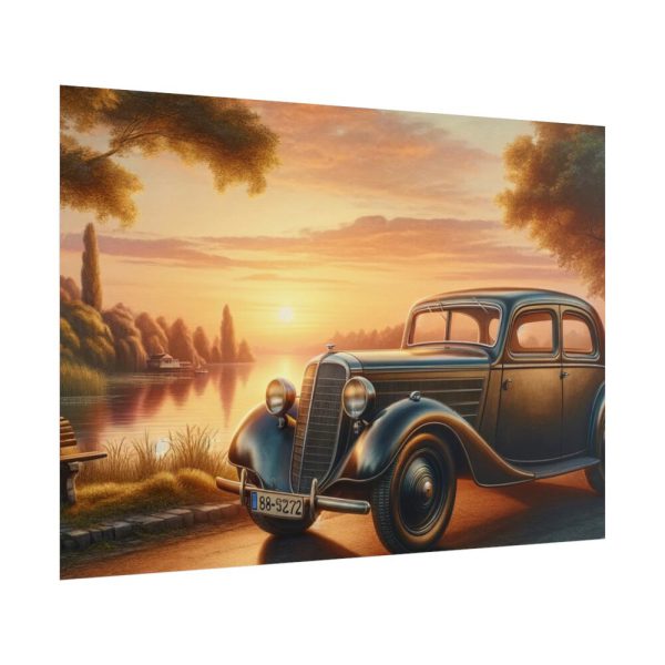 101875-247.jpg Vintage Car Parked on the Road Poster