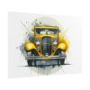 101875-252.jpg Vintage Yellow Car Poster