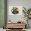 101875-253.jpg Vintage Yellow Car Poster