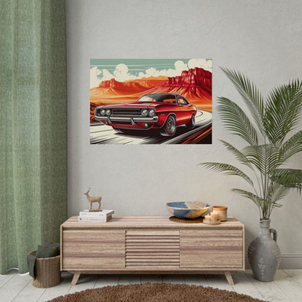 Classic Red Muscle Car Poster