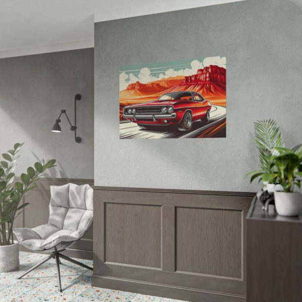 Classic Red Muscle Car Poster