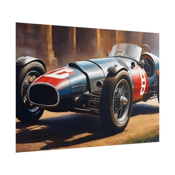 Old Racing Vintage Car Poster