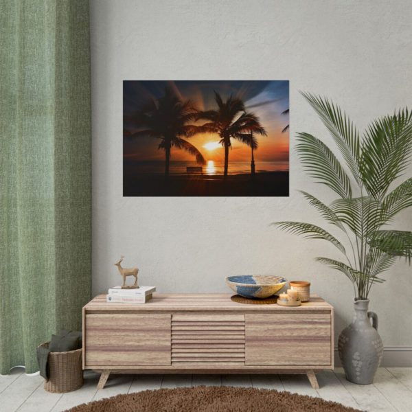 Tropical Beach Sunset Landscape II Poster