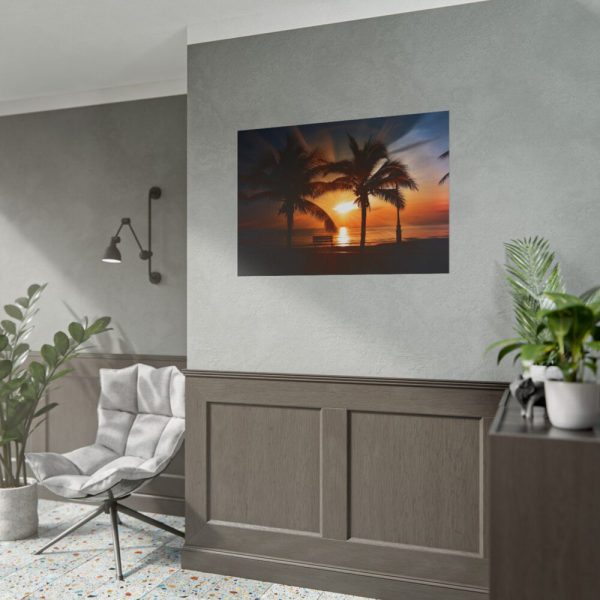 Tropical Beach Sunset Landscape II Poster