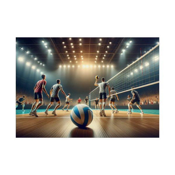 101875-345.jpg Volleyball Game with Players Poster