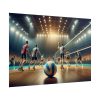 101875-347.jpg Volleyball Game with Players Poster