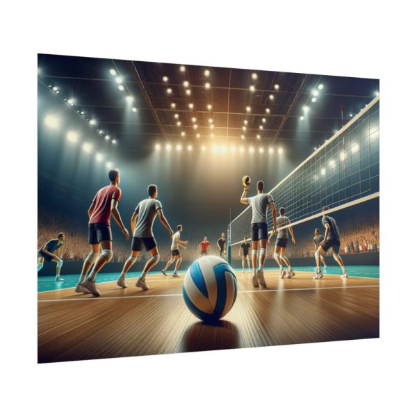 101875-347.jpg Volleyball Game with Players Poster