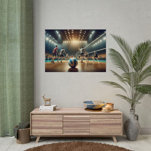 101875-348.jpg Volleyball Game with Players Poster