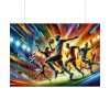 101875-356.jpg Soccer Players in Action Poster