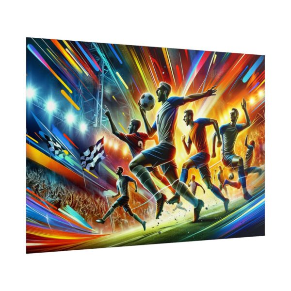 101875-357.jpg Soccer Players in Action Poster