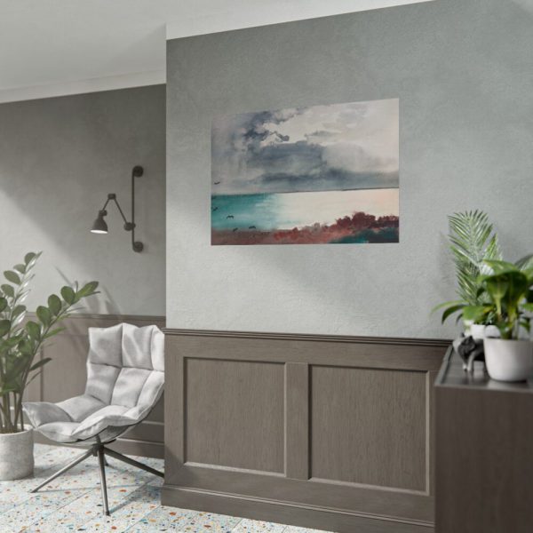 Breaking Storm, Coast of Maine Poster