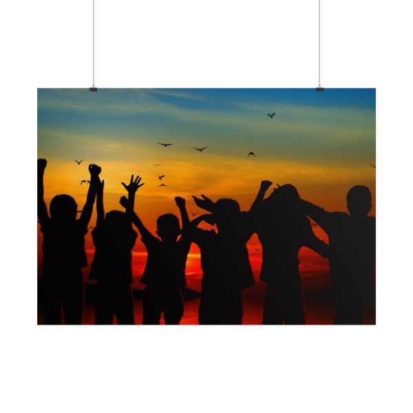 Kids Silhouette Poster