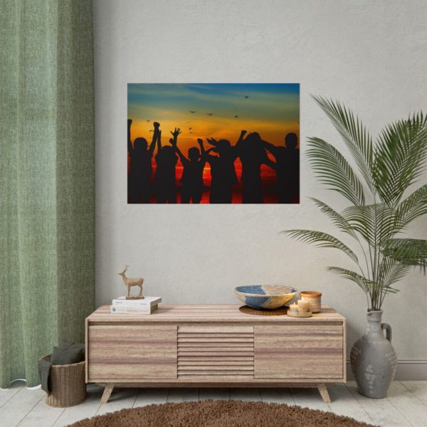 Kids Silhouette Poster