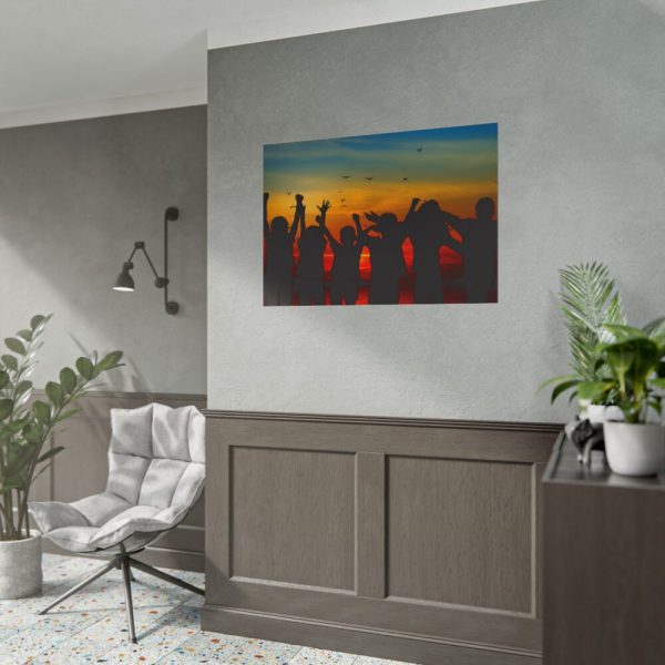 Kids Silhouette Poster