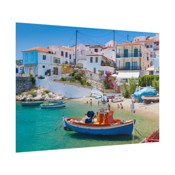 101875-477.jpg Greek Coastal Town Poster