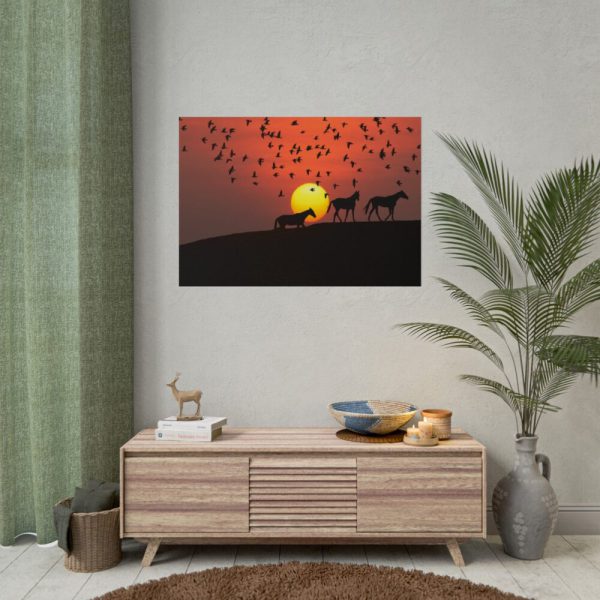 101875-48.jpg Horse Silhouette During Sunset Poster