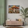 101875-503.jpg Mushrooms Butterfly Forest Art Poster
