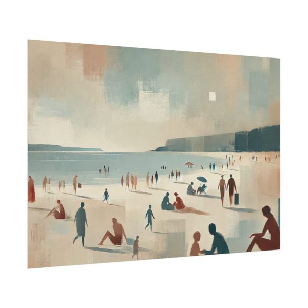 101875-522.jpg Beach Scene With People Poster