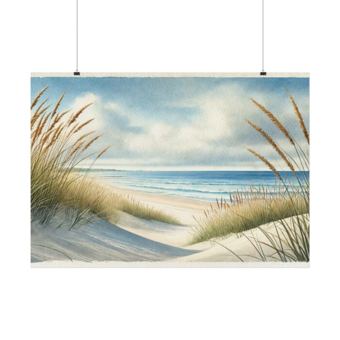 Beach Scene With Gentle Sand Dunes Poster - Image 12