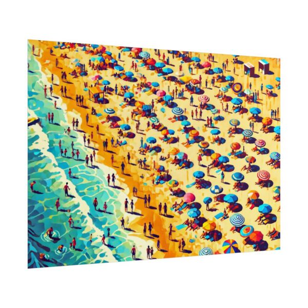 Aerial View of Vibrant Beach Scene Poster