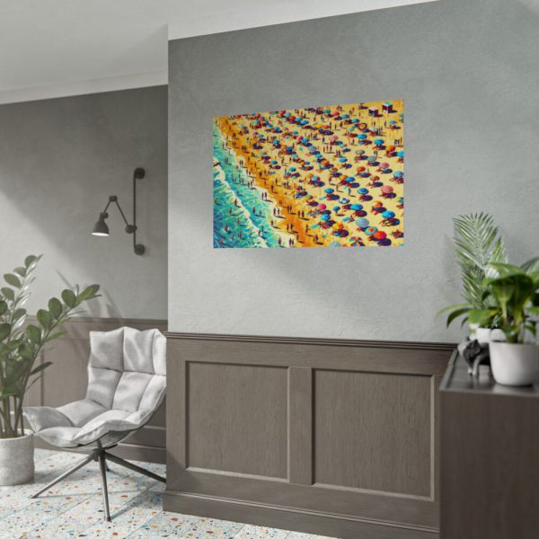 Aerial View of Vibrant Beach Scene Poster