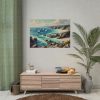 Peaceful Atmosphere With Rocky Coastline Poster