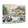 Coastal Scene With Sailboats in Marina Poster