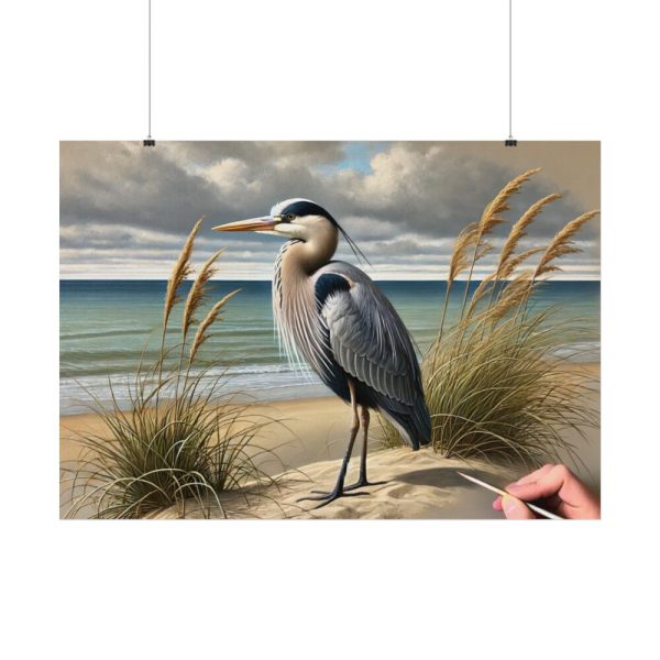101875-551.jpg Heron on Sandy Beach Poster