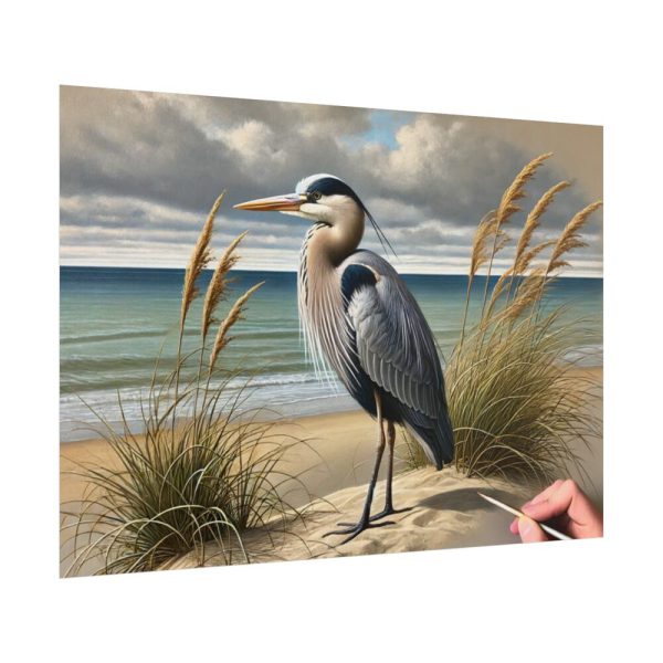 101875-552.jpg Heron on Sandy Beach Poster